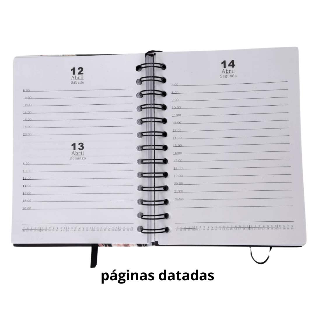 Agenda 2025 Floral Com Glitter 168 Folhas 14x19cm Cor Sortida Interponte