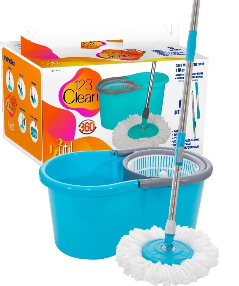 Balde Spin Mop 360 Com Esfregao