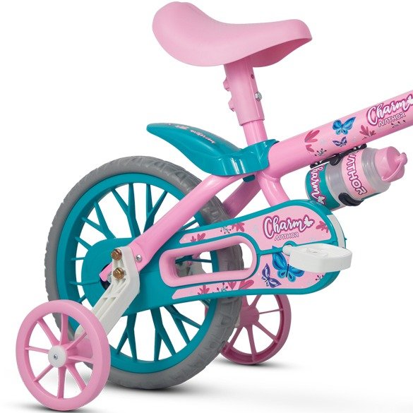 Triciclo Motoca Infantil Charm Nathor Rosa Azul Para Menina