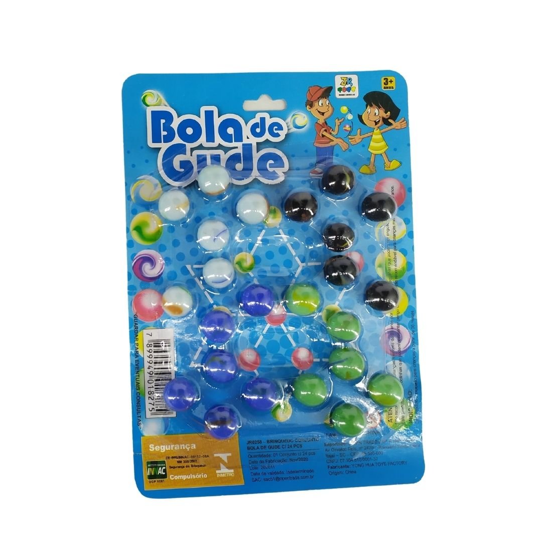 Bola de Gude 24 Peças JR Toys - Bom Preço Magazine