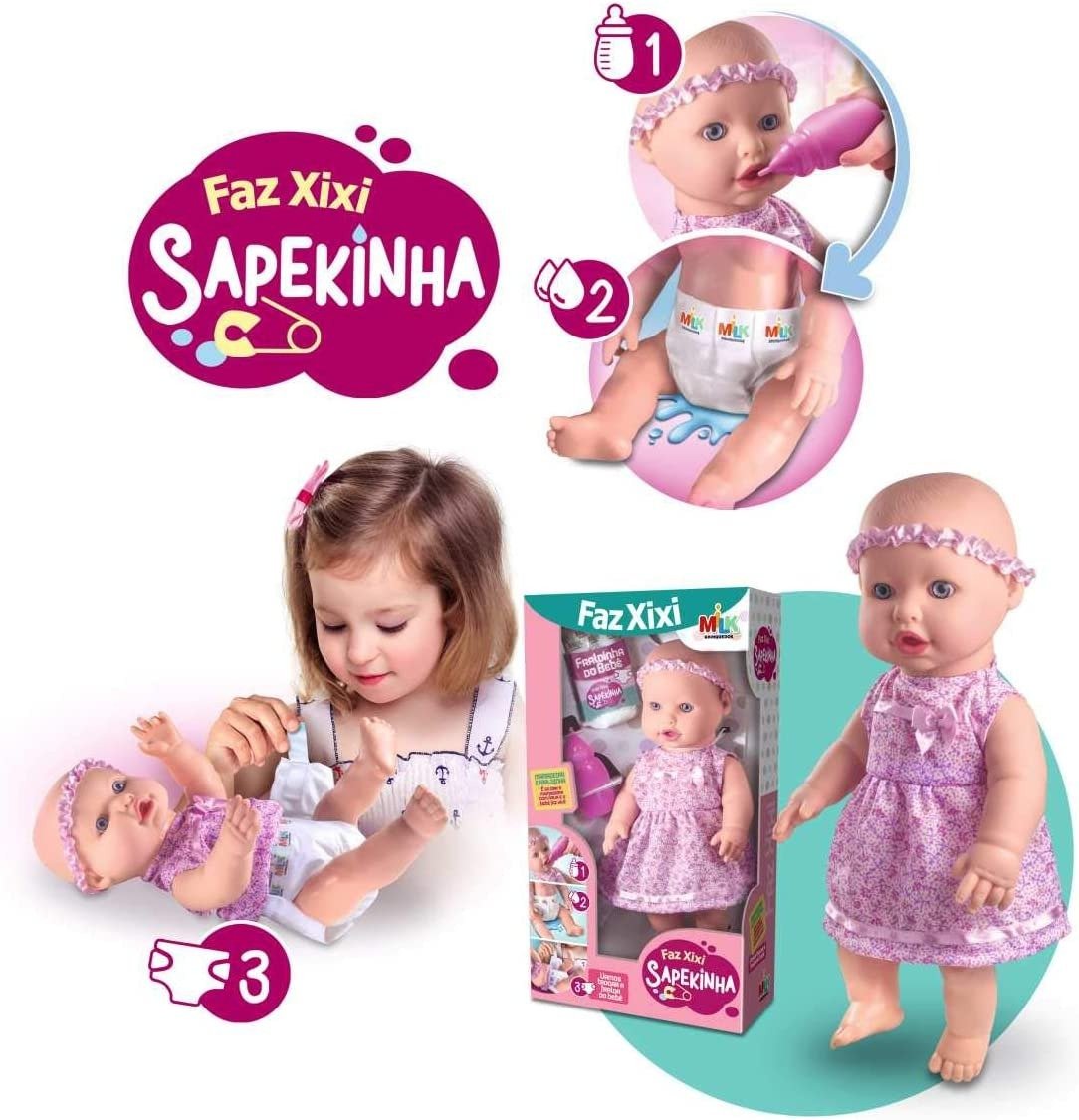 Boneca Bebe Reborn Brincadeira De Casinha Com Mamadeira - Milk Brinquedos - Boneca  Reborn - Magazine Luiza