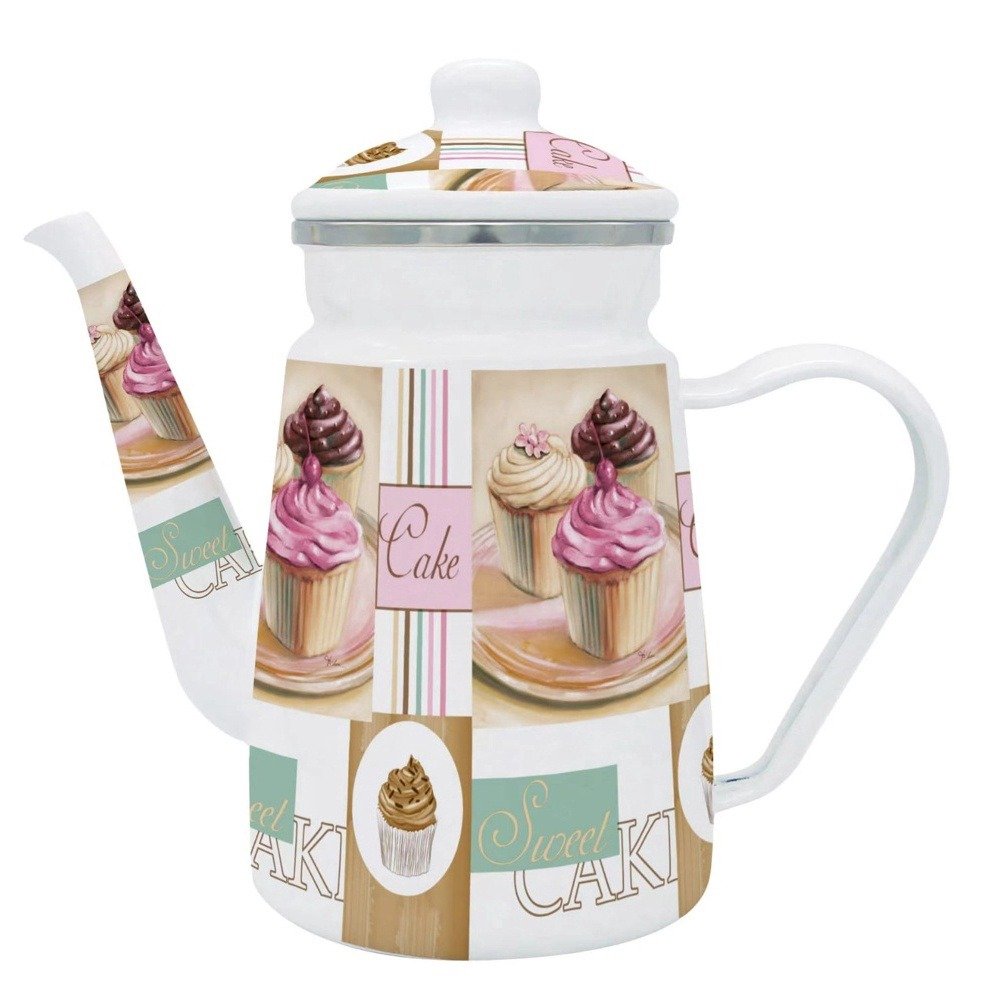 Bule Esmaltado Cake 1,2L - Bom Preo Magazine