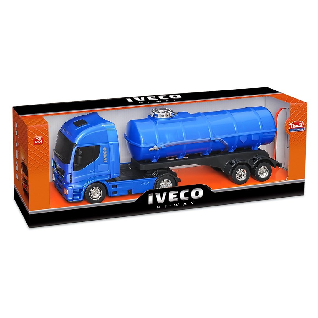 Caminhão Brinquedo Iveco Com Carroceria Tanque Usual Brinque - Bom