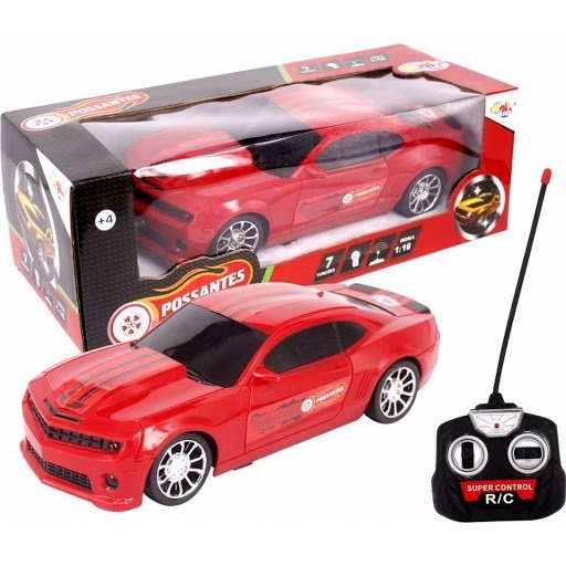 Brinquedo Carrinho Controle Remoto Camaro Possante Vermelho