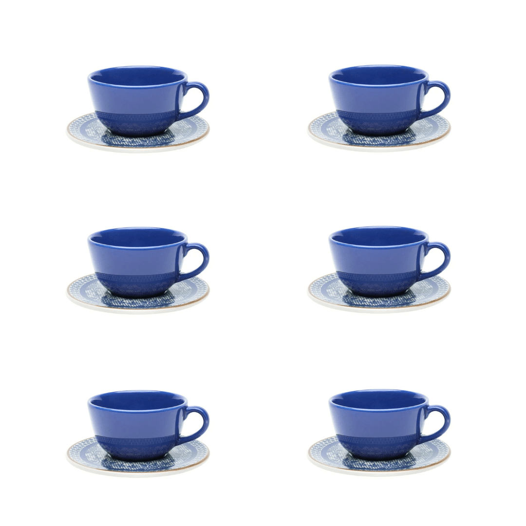 Conjunto de 06 Xícaras de Chá com Pires Unni Merengue Oxford