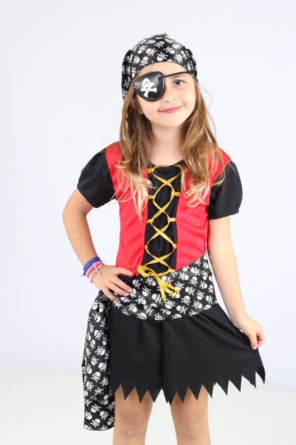 Fantasia de Pirata Vestido Para Bebê Menina