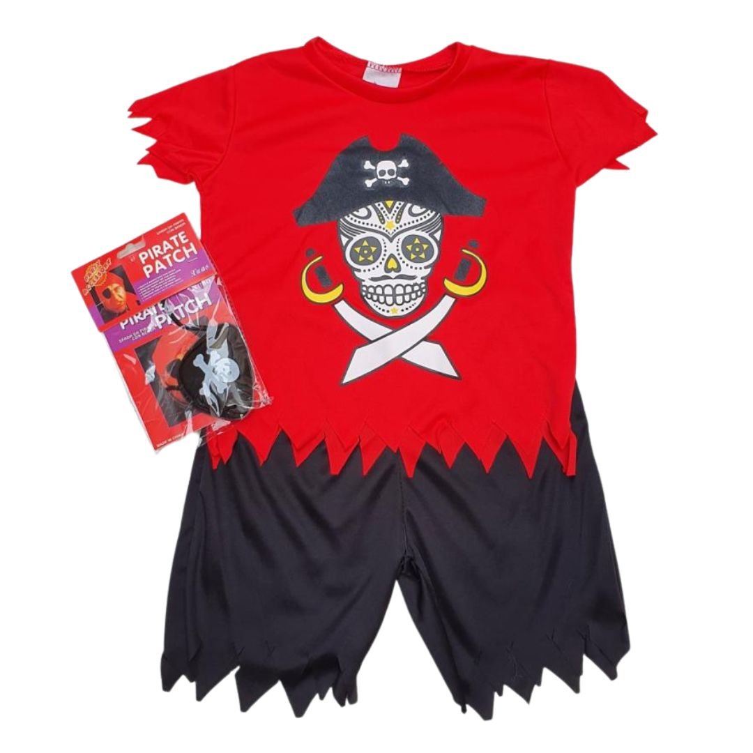 Fantasia Infantil Pirata Luxo Meninos Halloween Carnaval