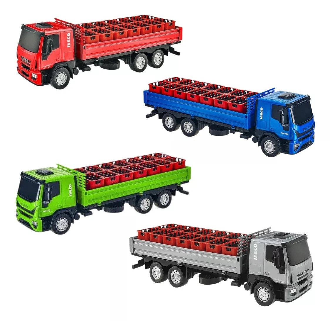 Caminhão Carreta de Brinquedo Iveco Hi-Way Miniatura com Caçamba