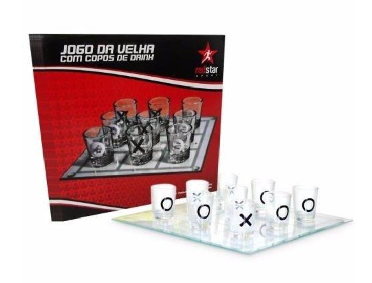 Jogo Da Velha Com Copos Drink Shot Dose 10ml Jogo De Bebida