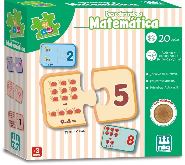 Jogo Madeira 20 Peças Matemática Nig Brinquedos - Bom Preço Magazine