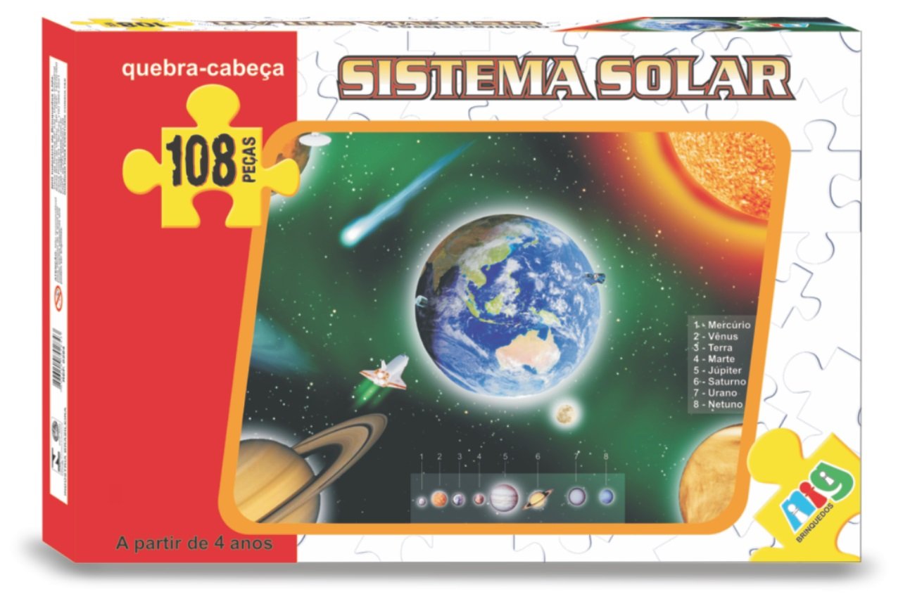 Jogo Quebra Cabeça Sistema Solar 108 Peças - Bom Preço Magazine