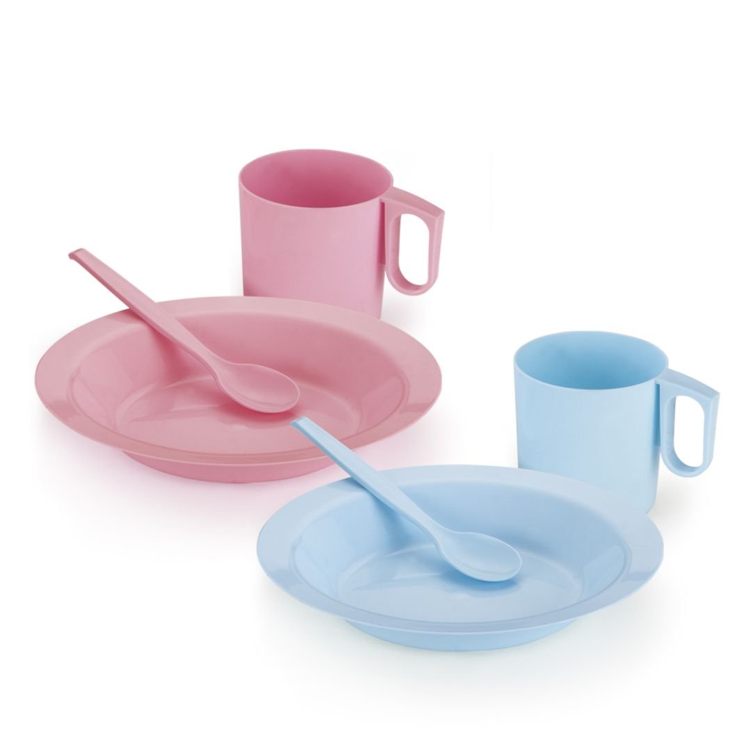 Kit 3 Peças Para Alimentação Infantil De Plástico Cor Sortida Plasnorthon