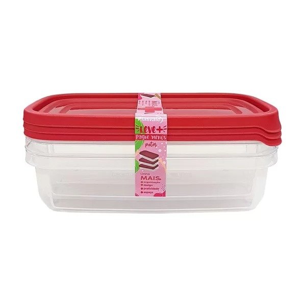 Kit 3 Potes Linha Mais 710ml Cor Sortida Plasvale