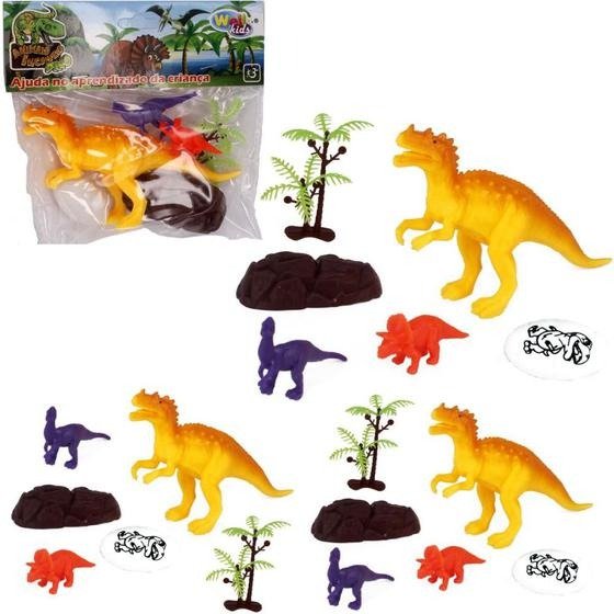 Jogo Dinossauros Sortidos 6 Peças World Brinquedos - freitasvarejo