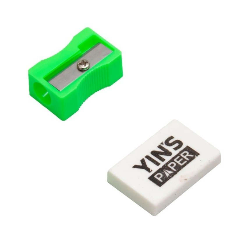 Kit Lápis De Cor 12 Cores Sextavado Com Apontador Borracha