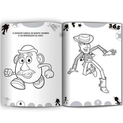 Livro 365 Desenhos Para Colorir Disney Pixar