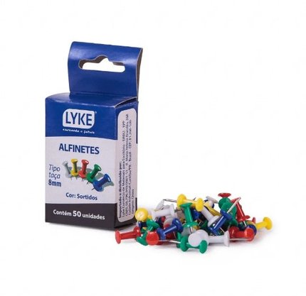 Alfinete Taça 50 Unidades 8mm Sortido Lyke