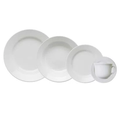 Aparelho De Jantar E Chá Oxford Donna Branco 4 Lugares