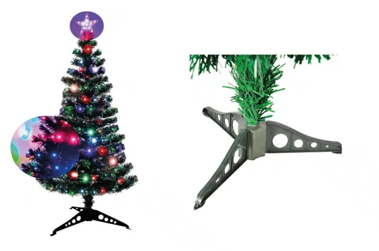 Árvore De Natal 60 CM 45 Leds Verde Com Fibra Óptica Com Pés De Plástico Árvore De Natal 60 CM 45 Leds Verde Com Fibra Óptica Com Pés De Plástico