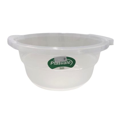 Bacia Plástica 2,5L Transparente Plasvale
