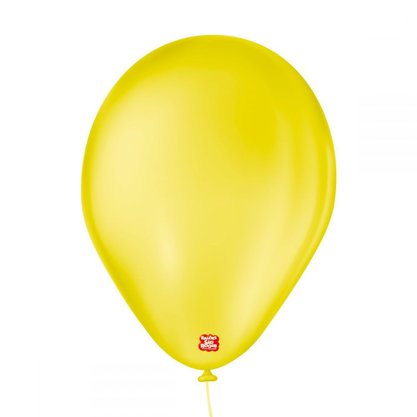 Balão 7'' Liso Amarelo Citrino 50 Unidades