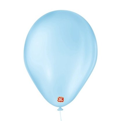 Balão 7'' Liso Azul Baby 50 Unidades