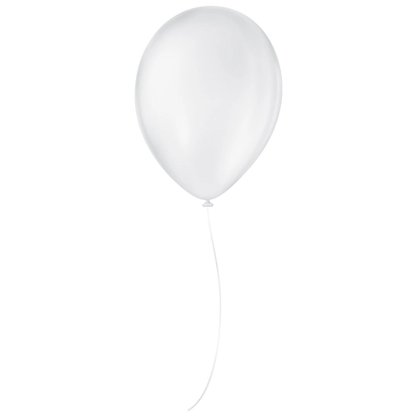 Balão 7'' Liso Branco Polar 50 Unidades