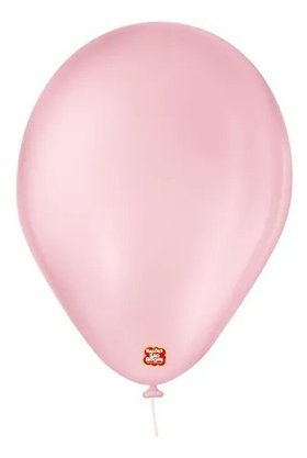 Balão 7'' Liso Rosa Baby 50 Unidades