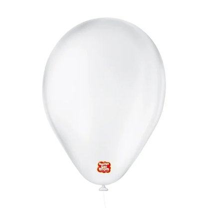 Balão Tam 6,5 Liso Basic Branco 50 Unidades