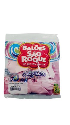 Balão 7'' Candy Colors Rosa 25 Unidades