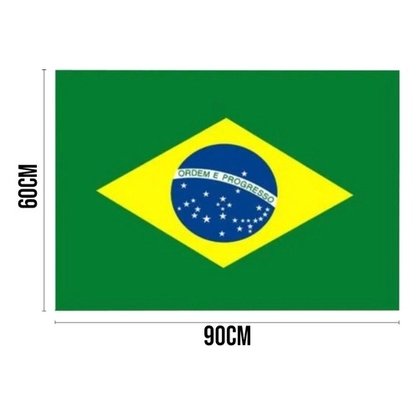 Bandeira Do Brasil Com Haste 60x90cm