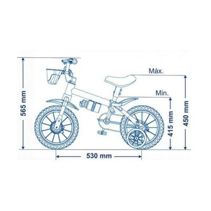 Bicicleta Infantil Aro 12 Flower Nathor