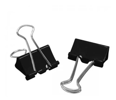 Binder Clips 19mm 40 Peças Preto
