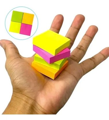 Blocos De Anotação Post-it 400 Folhas 3,8x3,8cm