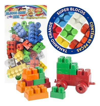 Blocos De Montar Baby King 65 Peças