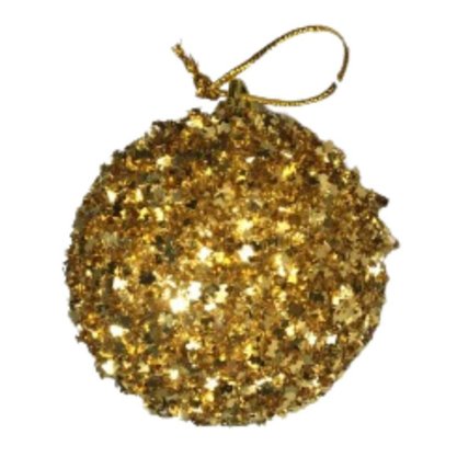 Bola De Natal Avulsa Com Glitter 8cm