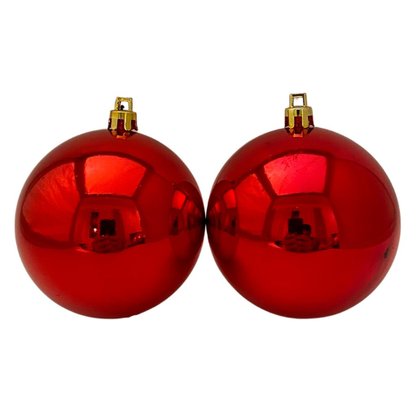 Bola De Natal Tradicional 2 Unidades 8cm