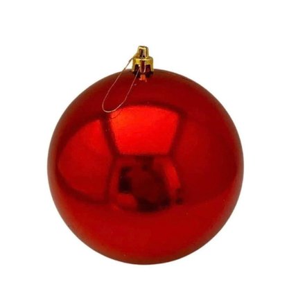 Kit Bolas Natal Lisa 5cm Vermelho 4 Unidades