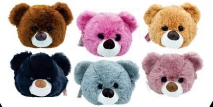 Bolsa De Pelúcia Carinha De Urso 24 x 20 CM