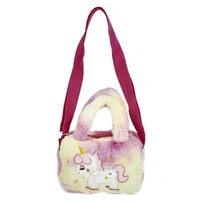 Bolsa De Pelúcia Unicórnio 17 x 13 CM