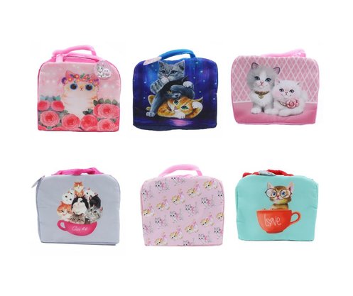 Bolsa Térmica Gatos Poliéster 22 cm