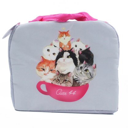 Bolsa Térmica Gatos Poliéster 22 cm