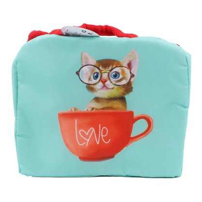 Bolsa Térmica Gatos Poliéster 22 cm