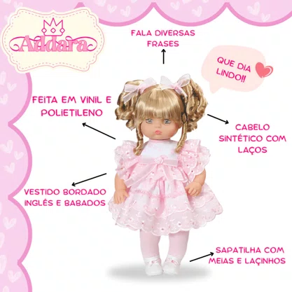 Boneca Addara Cachinhos Dourados