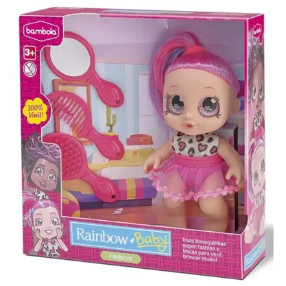Boneca Baby Rainbow Fashion Com Acessórios