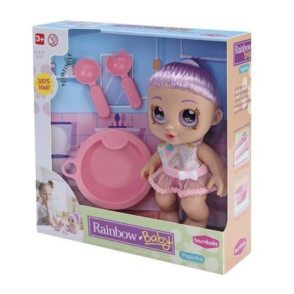 Boneca Baby Rainbow Papinha