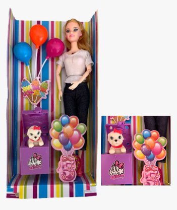 Boneca Feliz Aniversário Com Acessórios