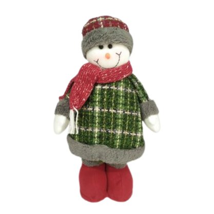 Boneco Natalino De Pelúcia Em Pé Xadrez 41cm Sortido Rio Master