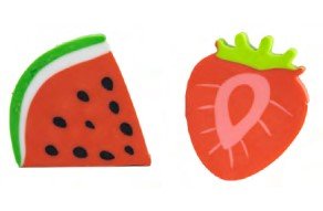 Borracha Avulsa Divertida Frutas Sortidas