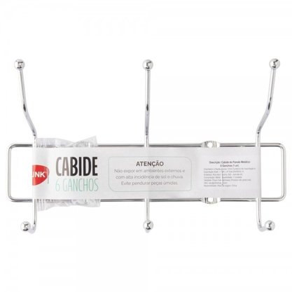 Cabide De Parede Triplo Metal Clink 